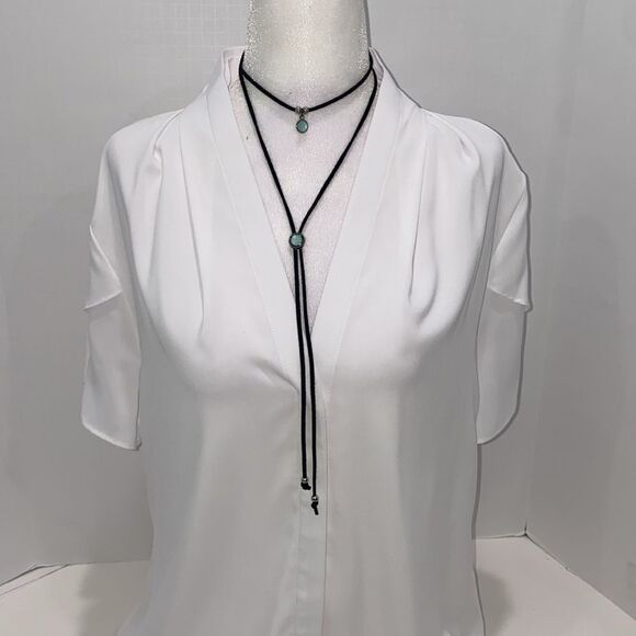 Boho Adjustable Rope Necklace Choker Hat Charm Tie - Picture 1 of 9